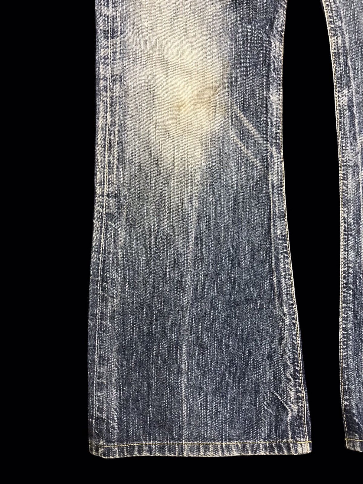 Edwin 💥FLARE💥ARCHIVAL EDWIN 503 SICK FADES FLARE DENIM F416 Size US 35 - 9 Thumbnail