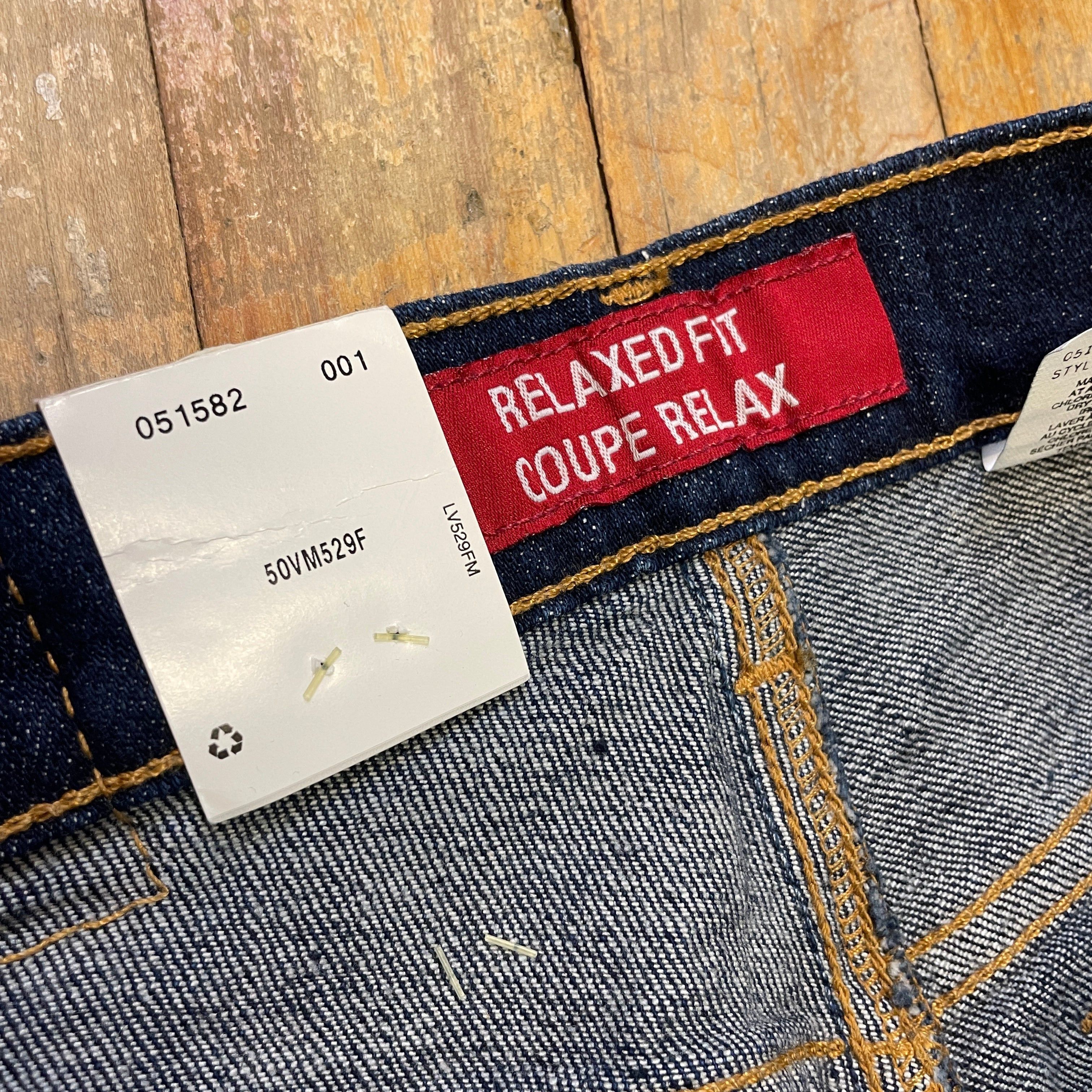 Levi's Vintage Deadstock Dark Wash Levi's Stretch Relaxed Fit 550s Made In Canada 29" Waist Size 29" - 6 Thumbnail