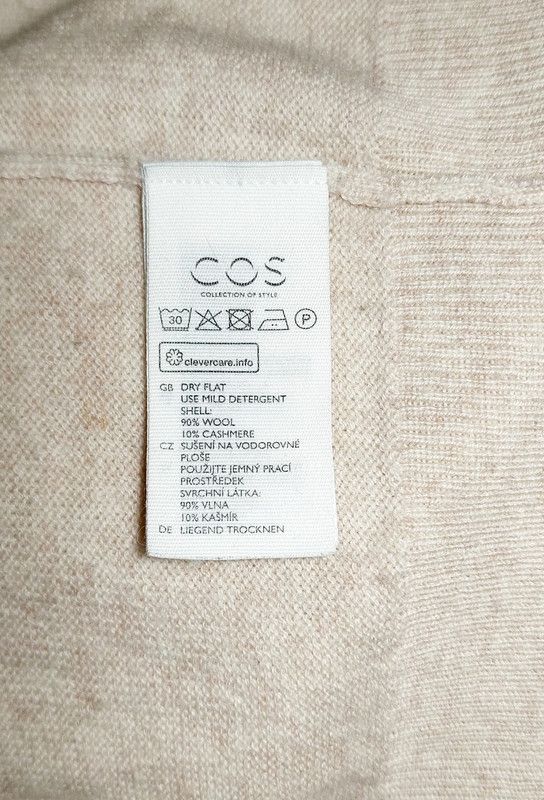 Cos 90% wool 10% cashmere sweater jumper beige vintage Size XL / US 12-14 / IT 48-50 - 5 Thumbnail