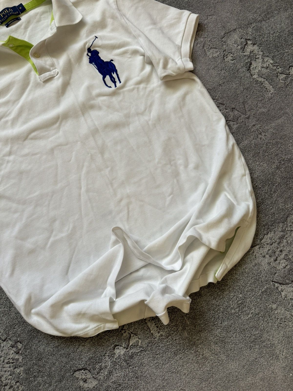 Polo Ralph Lauren × Vintage Polo Ralph Lauren M white polo tee T-shirt rugby big logo Size US M / EU 48-50 / 2 - 3 Thumbnail
