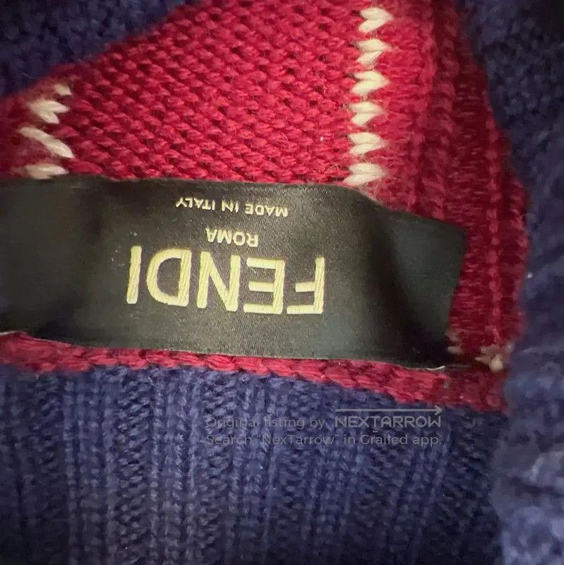 Fendi Fendi Red Wool Men's Knit Sweater . Size US M / EU 48-50 / 2 - 6 Thumbnail