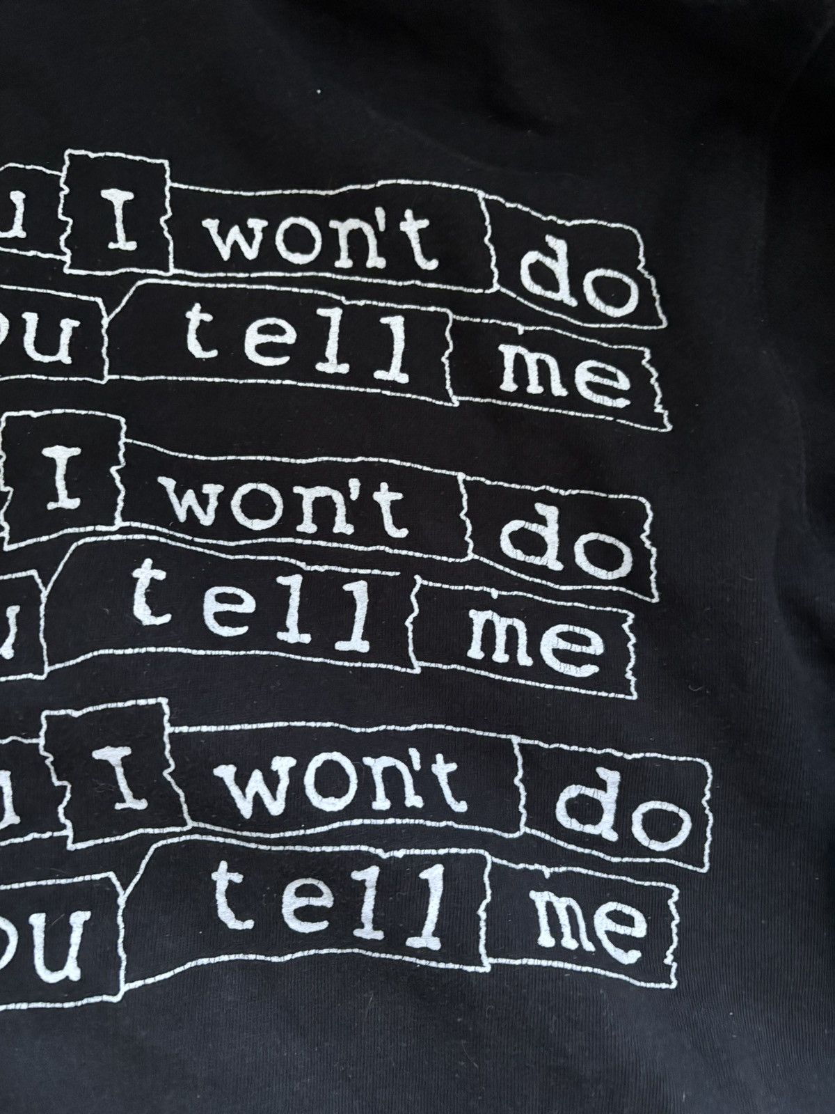 Pleasures Pleasures "Fuck You I Wont Do What You Tell Me" Black Hoodie Size US M / EU 48-50 / 2 - 19 Thumbnail