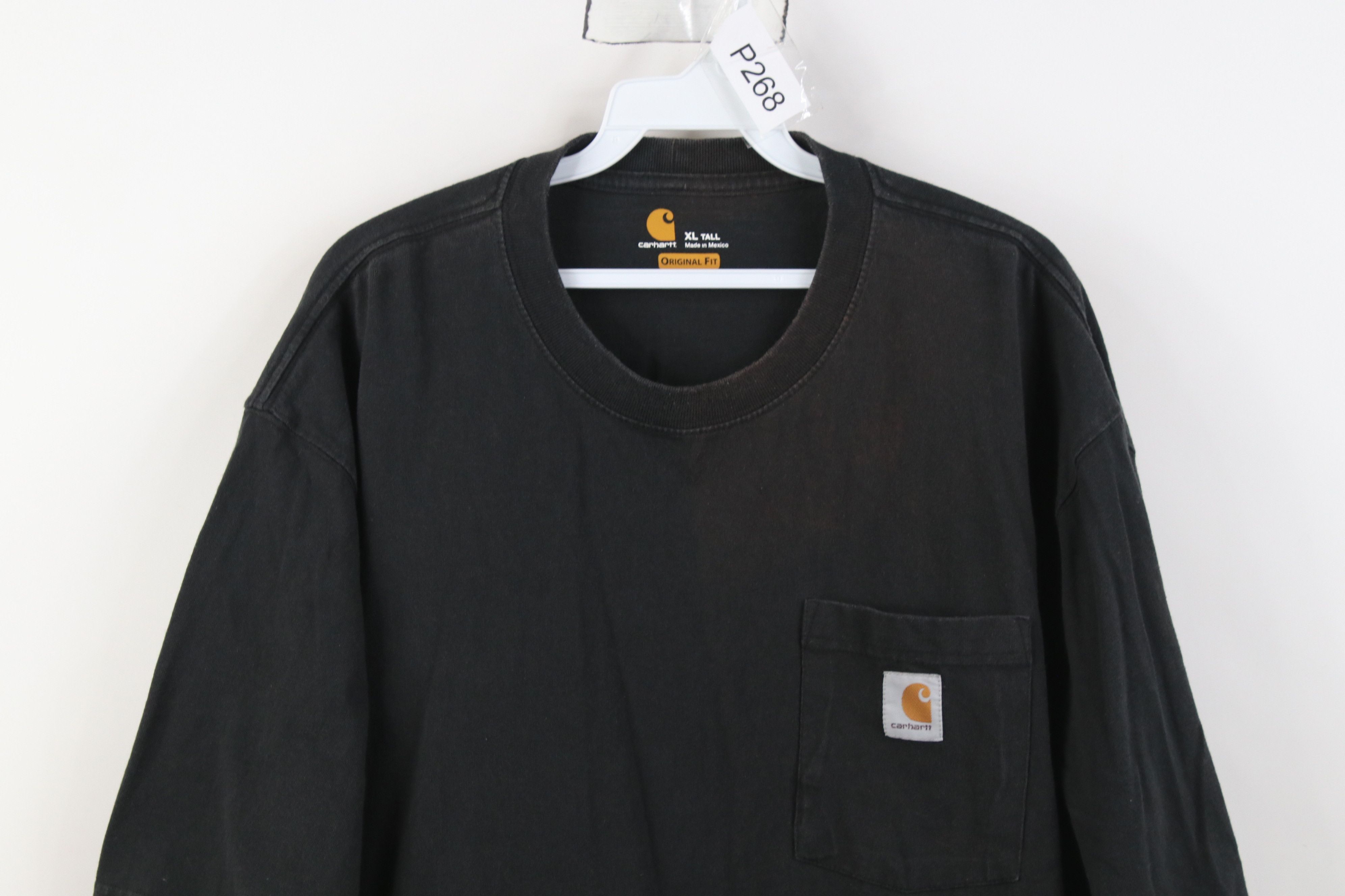 Carhartt Vintage Y2K Carhartt Heavyweight Pocket T-Shirt Black Cotton Size US XL / EU 56 / 4 - 2 Thumbnail