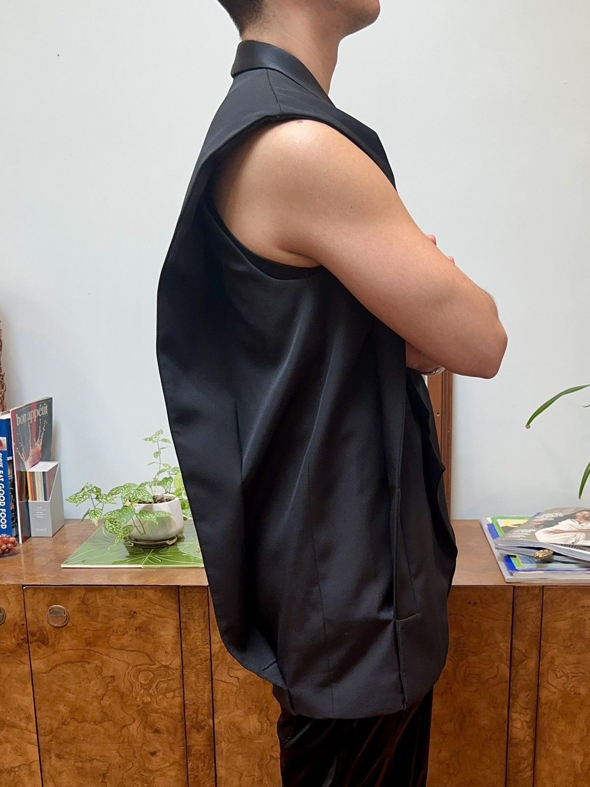 Balmain × H&M Sleeveless Tuxedo Open Blazer Size 38R - 5 Thumbnail