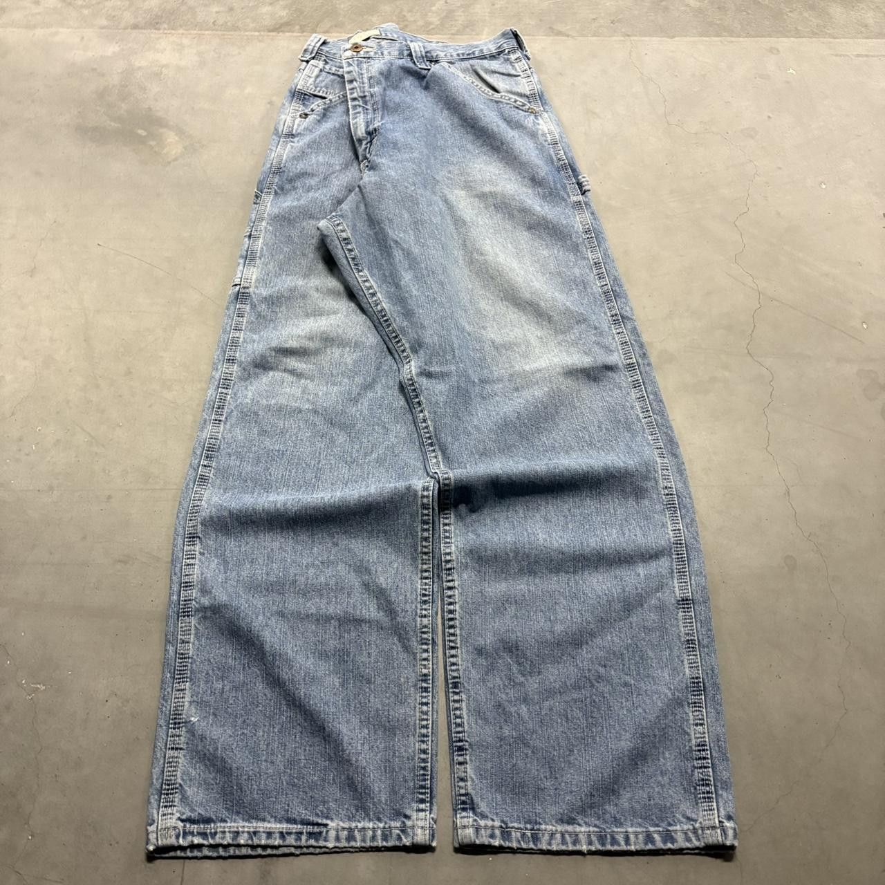 Vintage Crazy Vintage Y2K/2000s Baggy Carpenter Workwear Style Medium Wash Denim Jeans! Size US 40 / EU 56 - 3 Thumbnail