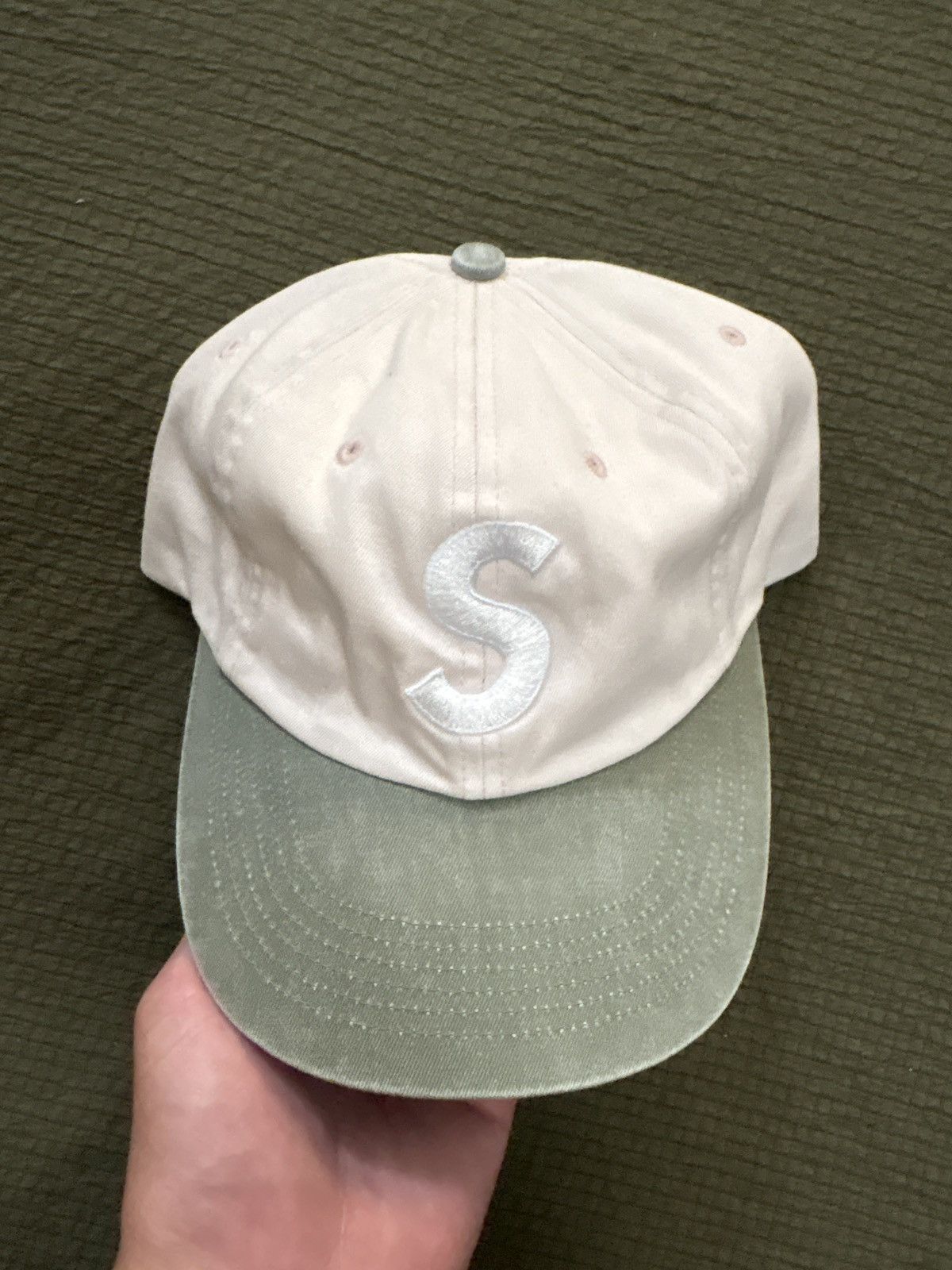 Supreme Supreme 2-Tone S Logo 6-Panel (Stone) | Grailed