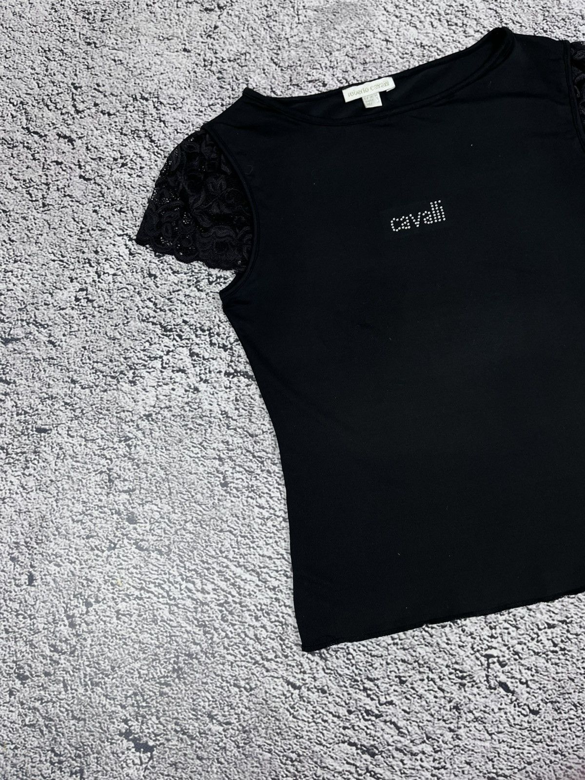 Vintage Vintage 90s Roberto Cavalli logo glamour top tee Size M / US 6-8 / IT 42-44 - 2 Thumbnail