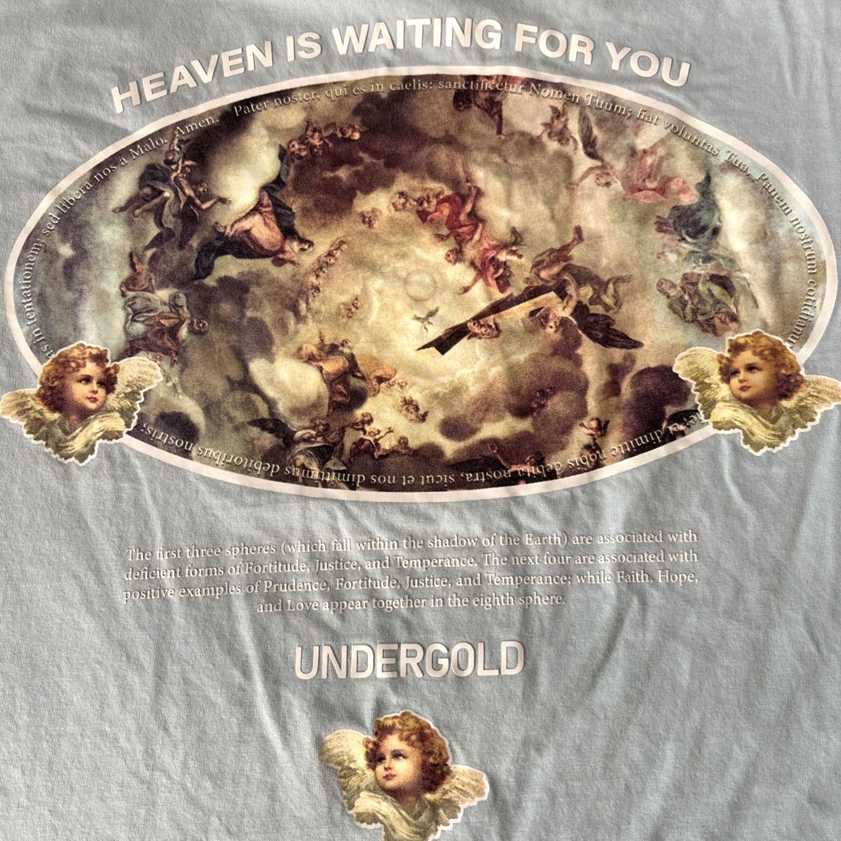 Paradise Undergold Men's Paradise Heaven Is Waiting For Yoursphic Light Blue T Shirt XL Size US XL / EU 56 / 4 - 2 Thumbnail