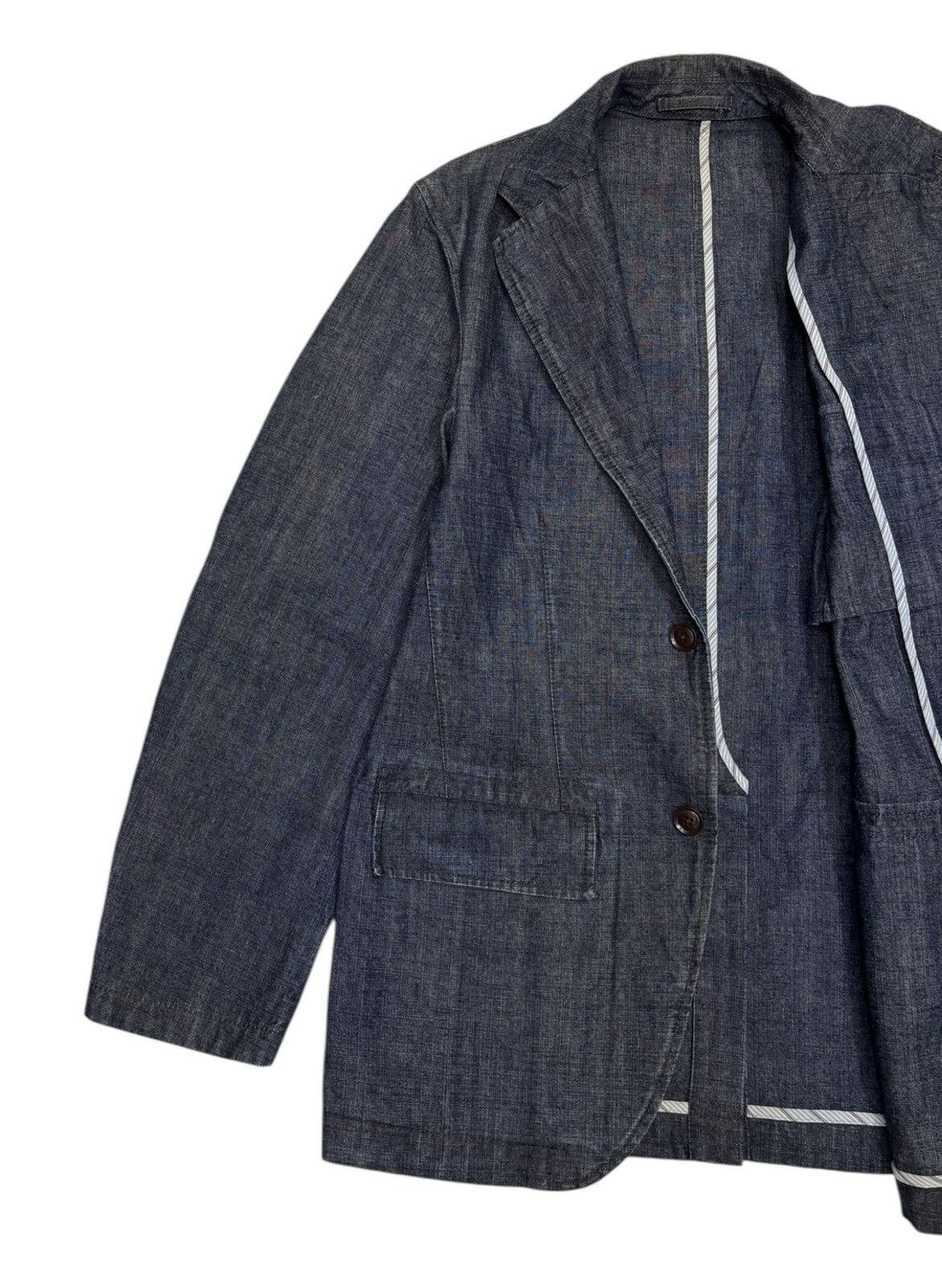 Issey Miyake 🔥RARE DENIM BLAZER JAPANESE UNIQLO KAPITAL ILSTLE DESIGN Size US M / EU 48-50 / 2 - 7 Thumbnail