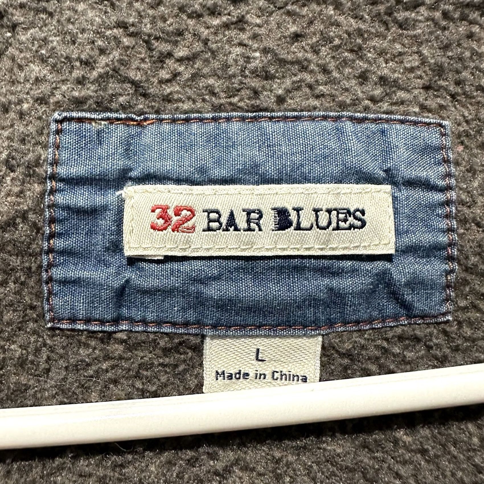 Vintage 32 Bar Blues Jacket Mens Large Blue Hooded Full Zip Lined Casual Spring Fall Size US L / EU 52-54 / 3 - 4 Thumbnail