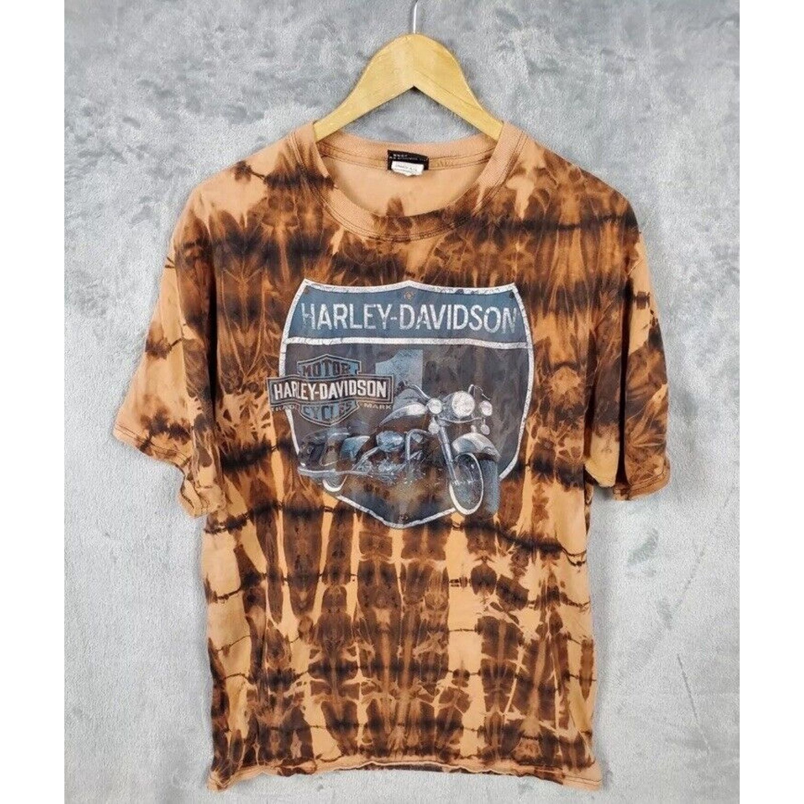 Harley Davidson Vintage Harley Davidson Shirt L Tall Low Biker Core Tye Dye Size US L / EU 52-54 / 3 - 1 Thumbnail