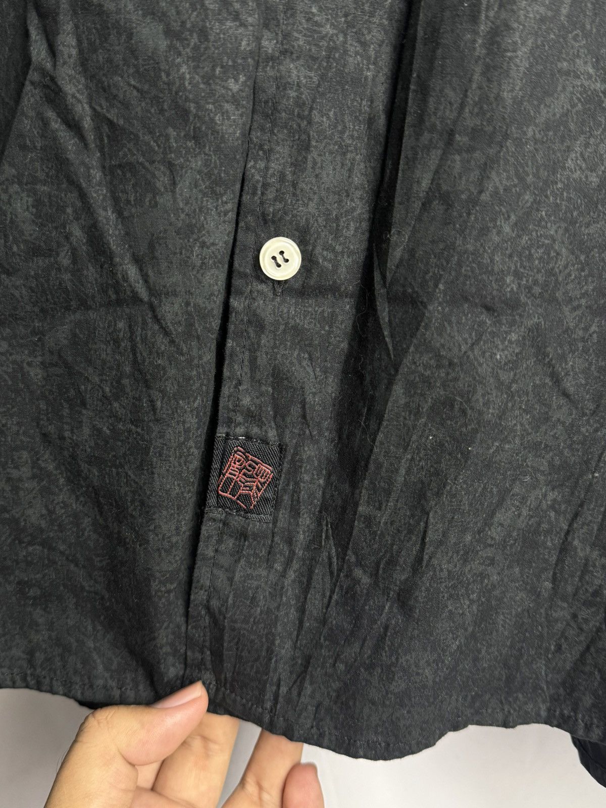 If Six Was Nine Japanese Crosses Tribal Poem Djfree Button Shirt Size US L / EU 52-54 / 3 - 8 Thumbnail