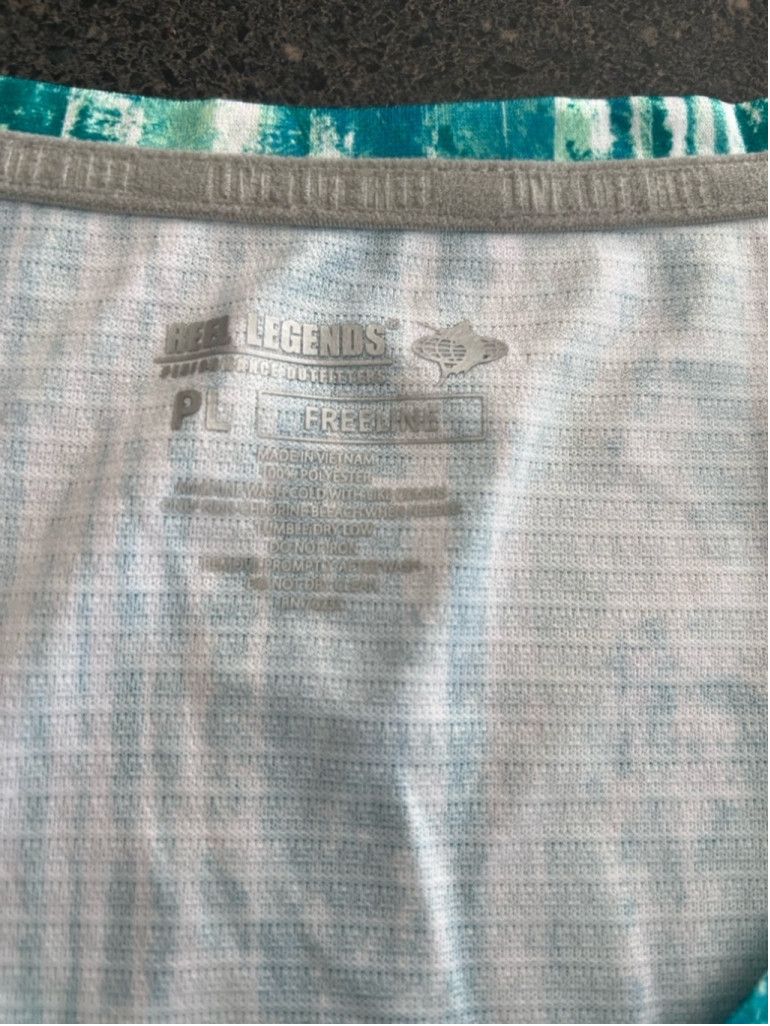 Free Country Reel Legends women’s Blue V-Neck Athletic Shirt size PL Size L / US 10 / IT 46 - 3 Thumbnail