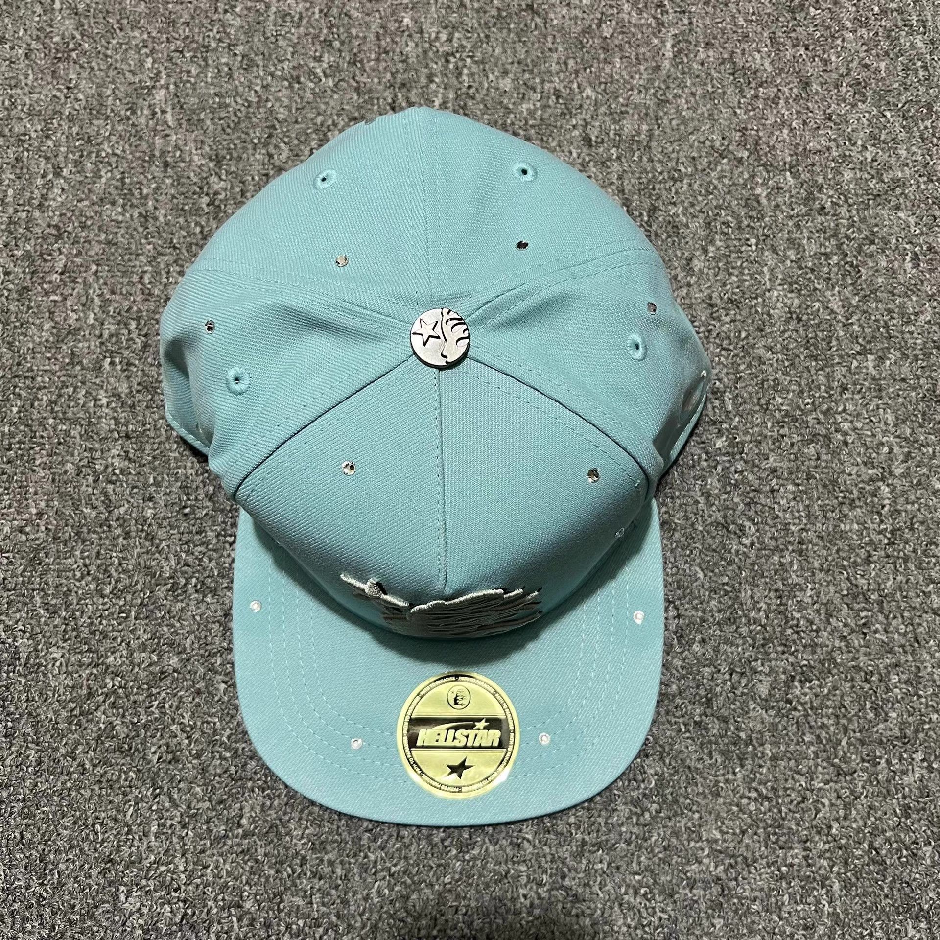 HELLSTAR HellstarClassicRhinestoneEmbroideredFlatBrimBaseballCap Q7 Size ONE SIZE - 3 Thumbnail