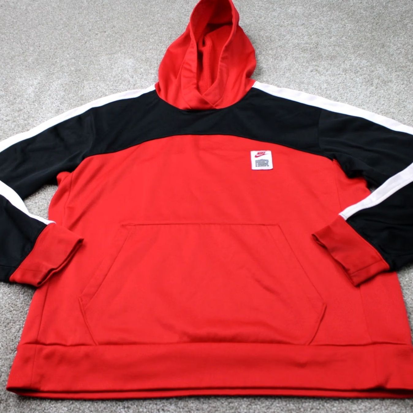 Nike Nike Force Hoodie Mens Medium Red Black Therma Fit Hooded Sweatshirt Size US M / EU 48-50 / 2 - 2 Thumbnail