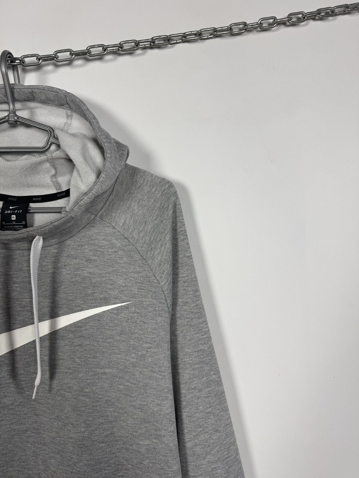 Nike Men’s Nike Swoosh Training Dry-Fit Hoodie Gray Big Logo XL Size US XL / EU 56 / 4 - 2 Thumbnail