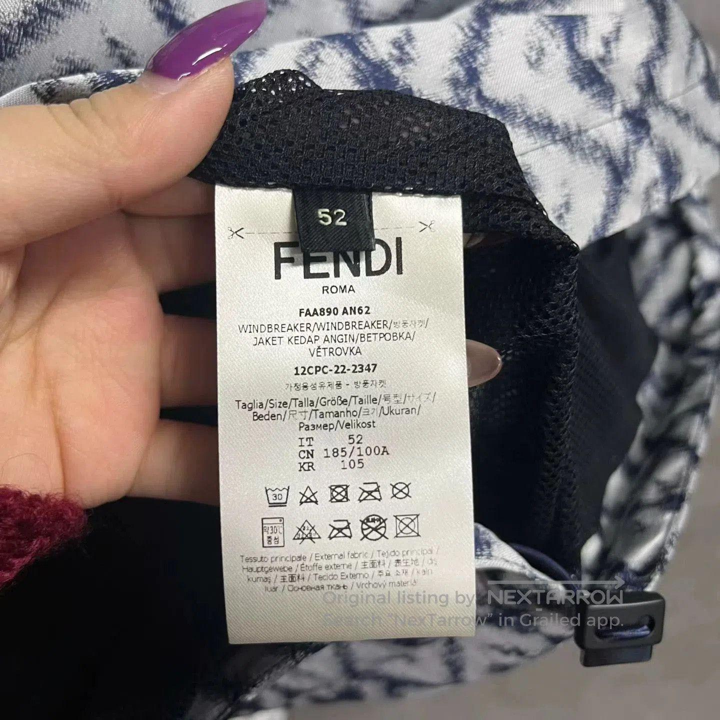 Fendi fendi silver blue logo hooded jacket. Size US M / EU 48-50 / 2 - 3 Thumbnail