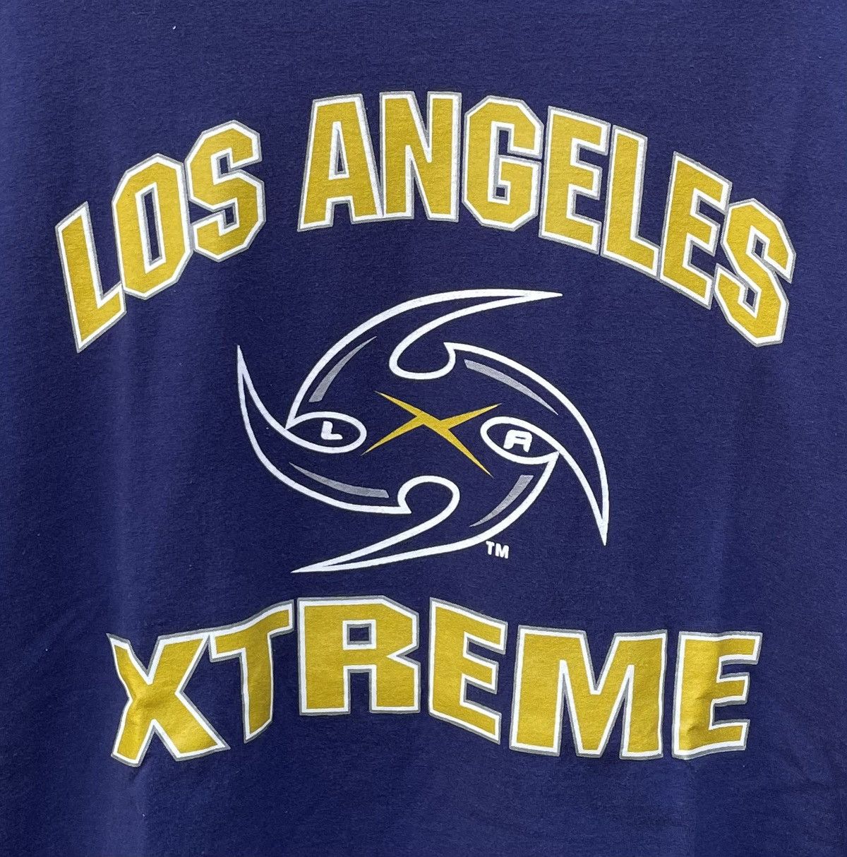 Drew Pearson Vtg Los Angeles Xtreme XFL T-Shirt Navy Blue Drew Pearson Size US XL / EU 56 / 4 - 3 Thumbnail