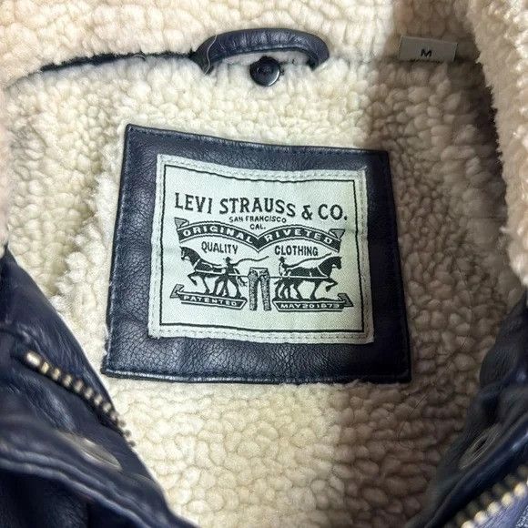 Levi's Levis Womens Faux Leather Jacket With Sherpa Lining Button F Size M / US 6-8 / IT 42-44 - 2 Thumbnail