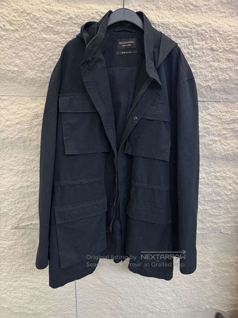 Balenciaga Balenciaga Solid Color Mid-Length Hooded Long Sleeve Parka Size US S / EU 44-46 / 1 - 5 Thumbnail