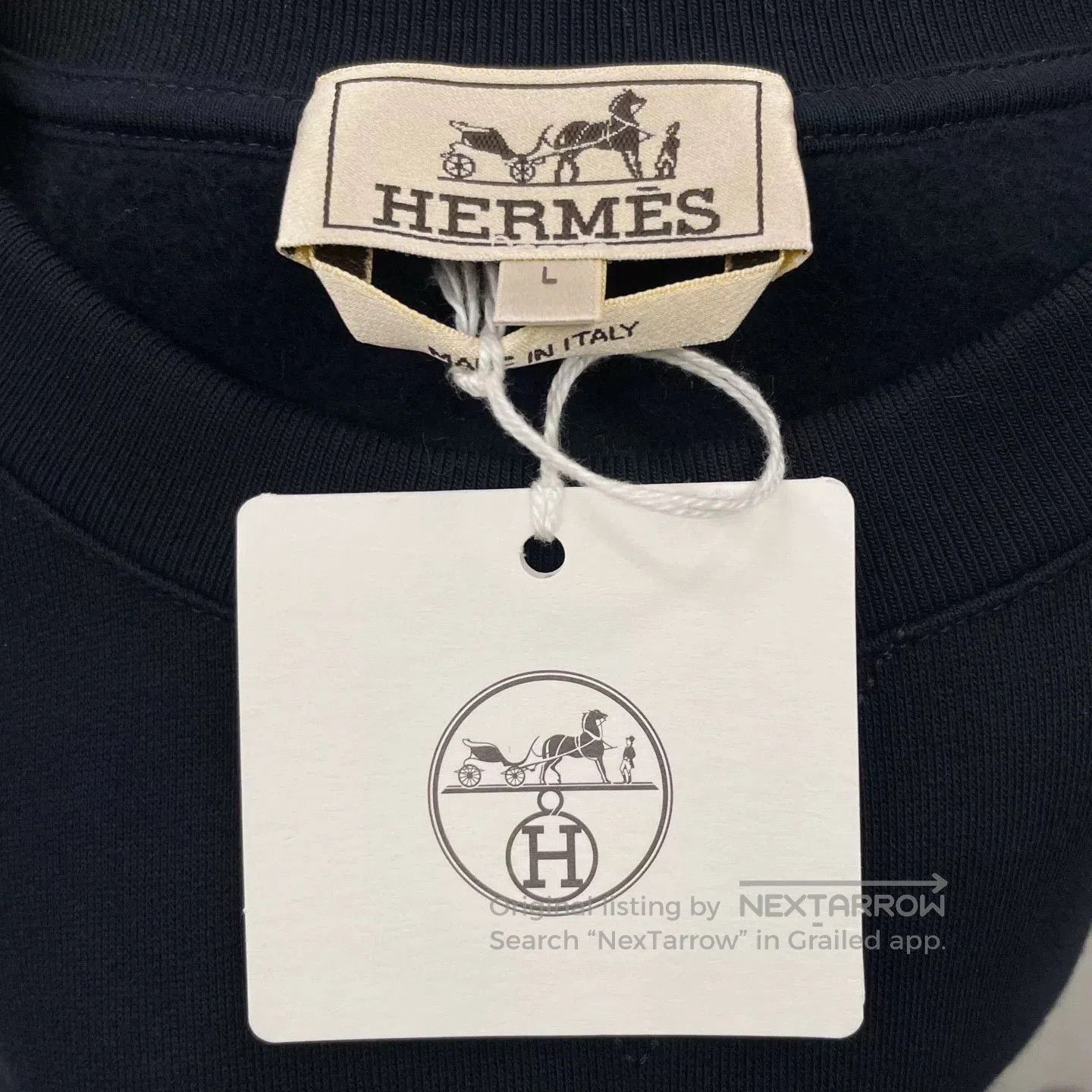 Hermes Hermes Navy Animal Print Sweatshirt. Size US L / EU 52-54 / 3 - 5 Thumbnail
