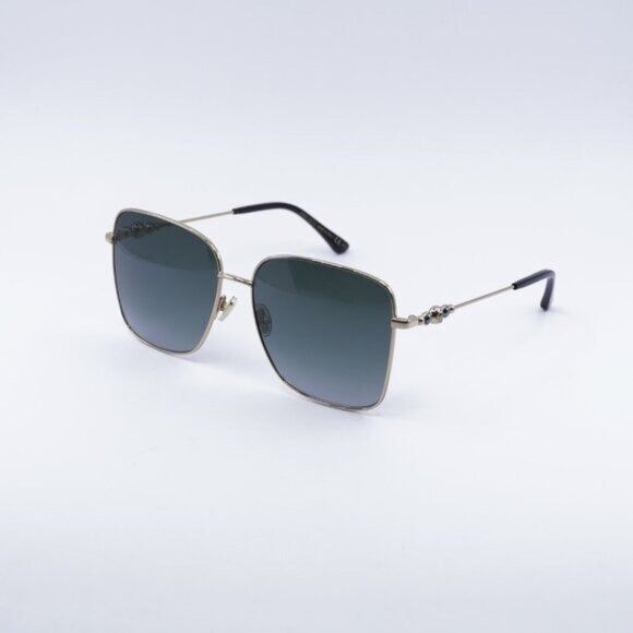 Jimmy Choo Jimmy Choo HESTER/S 02M2 9O Sunglasses Black Gold Square Size ONE SIZE - 1 Thumbnail