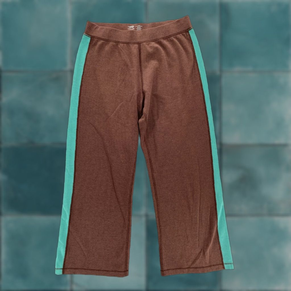 Vintage Horny Toad Flexcel Pull On Wide Leg Crop Pants Women's Small Brown Stretch Camp Size 26" / US 2 / IT 38 - 1 Thumbnail