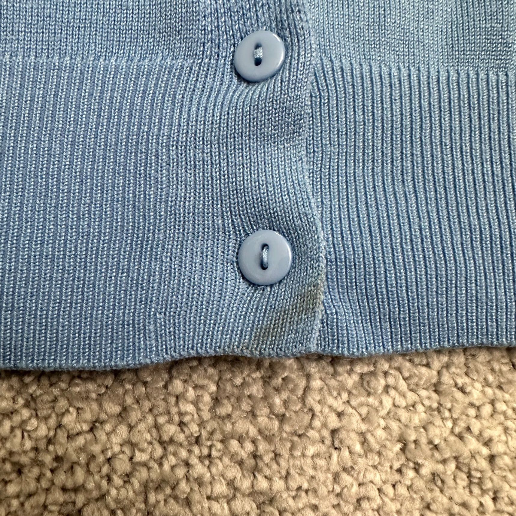 Vintage Grace Karin Cardigan Sweater Women Large Blue Button Down Knit Casual Workwear Womens Size L / US 10 / IT 46 - 4 Thumbnail