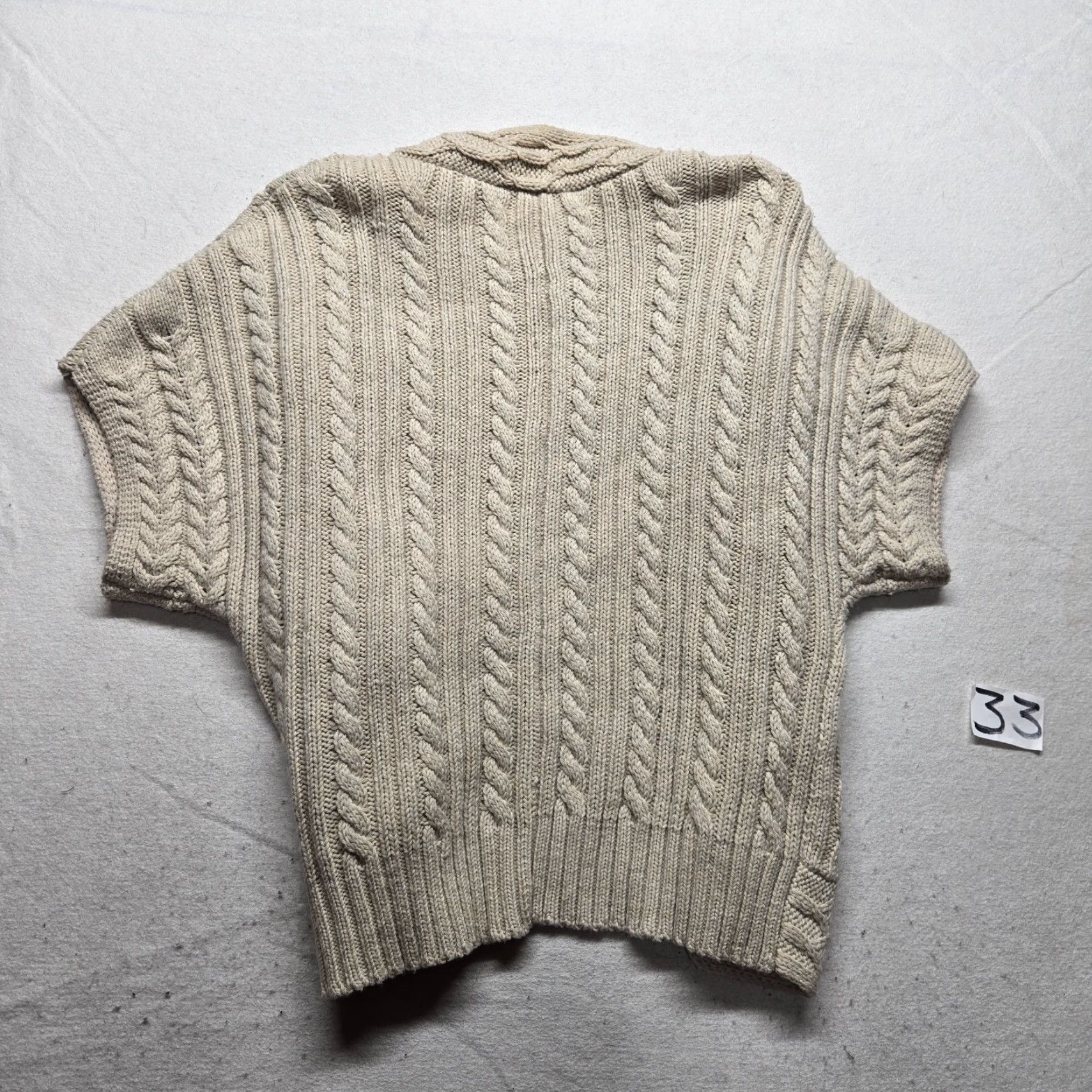 Coldwater Creek Cold Water Creek Cardigan Wool Blend Mix Cable Knit Open Front Tan Women's Large Size L / US 10 / IT 46 - 7 Thumbnail