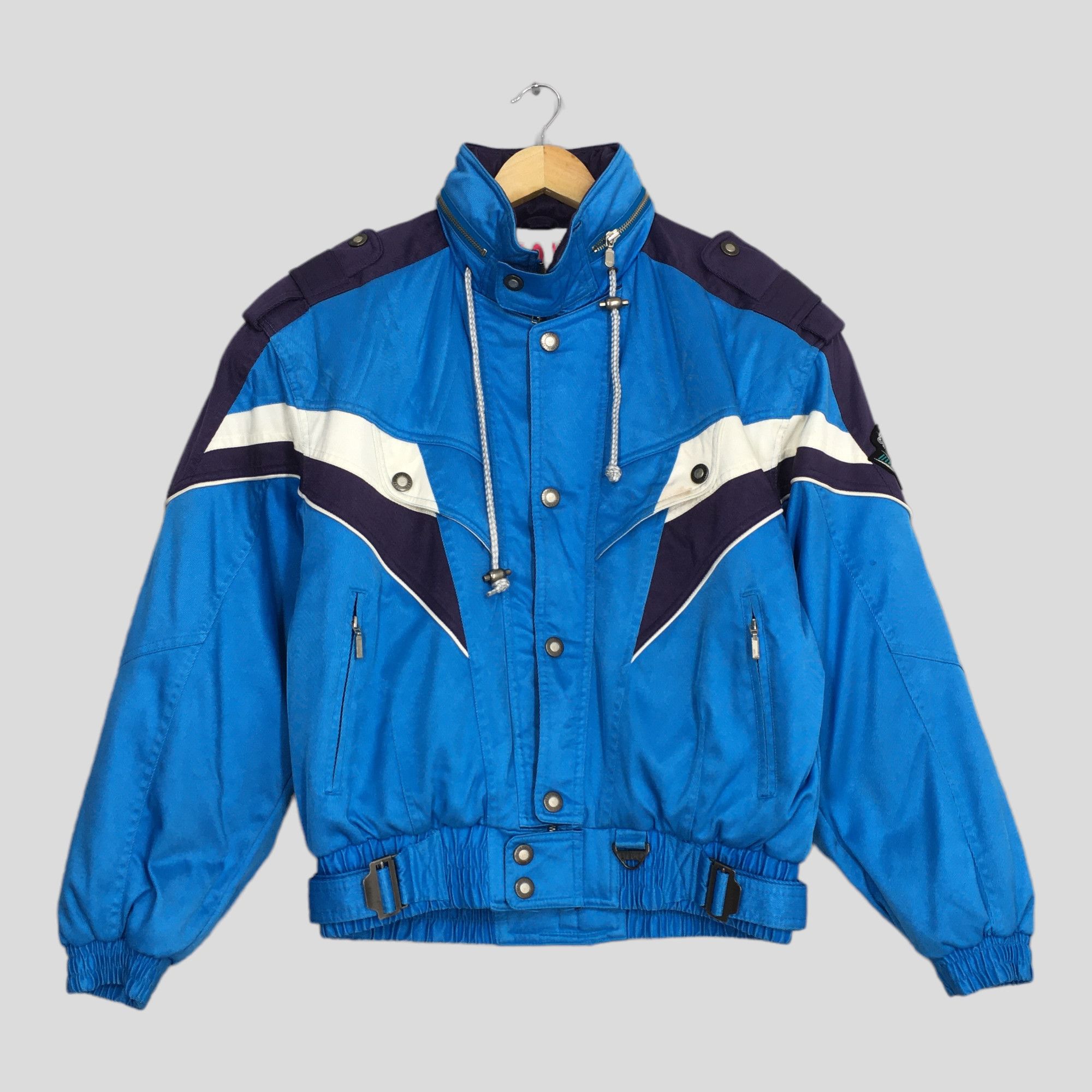 image of Bomber Jacket x Descente Vintage Stowe Skiing Bomber Winter Hoodie Jacket Large, Men's