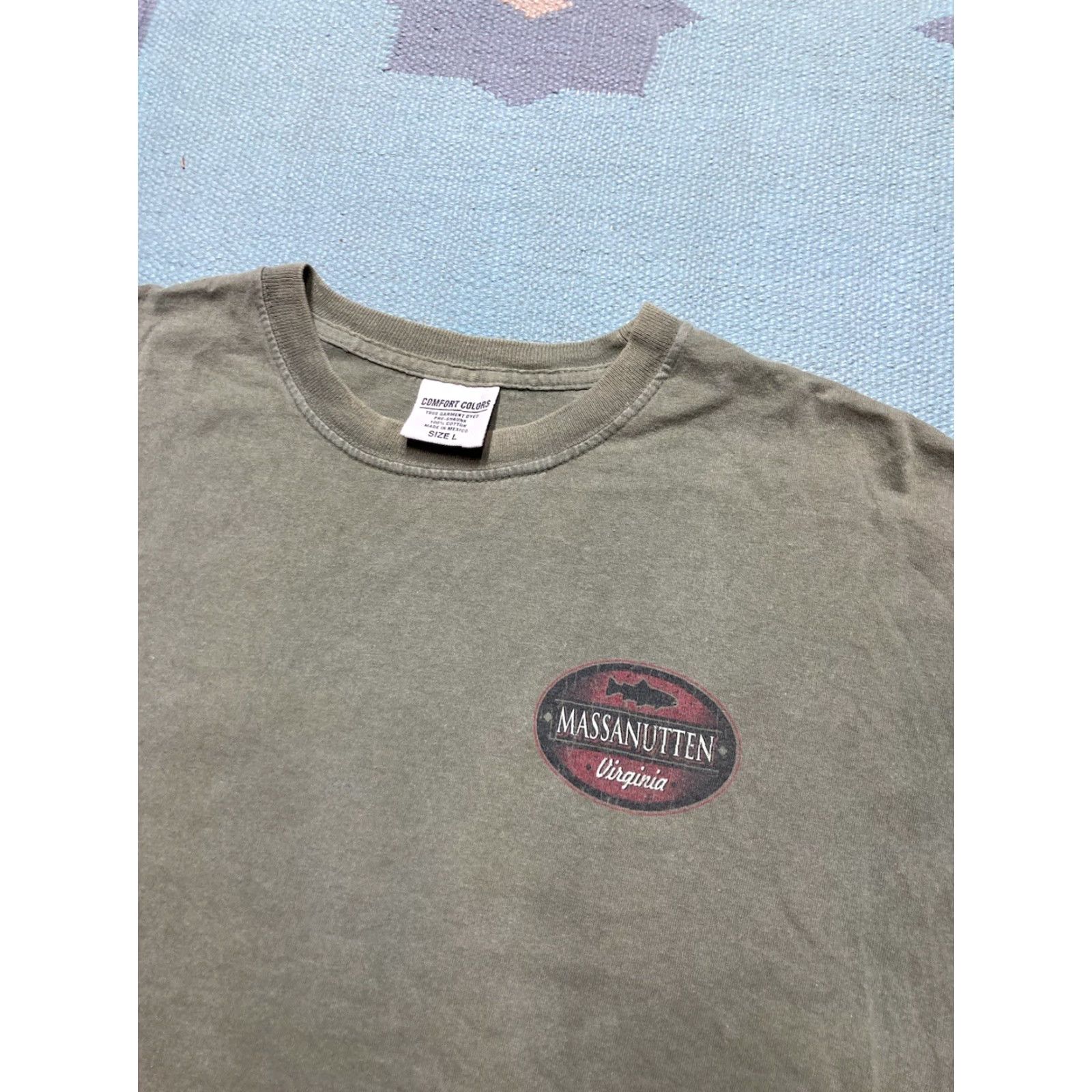 Vintage VINTAGE Animal T-Shirt Massanutten Virginia Fish Lake Nature Animal Tee Large Green Mens L Fish tee Virginia Massanutten T-Shirt Vintage Green Mens L Size US L / EU 52-54 / 3 - 5 Thumbnail