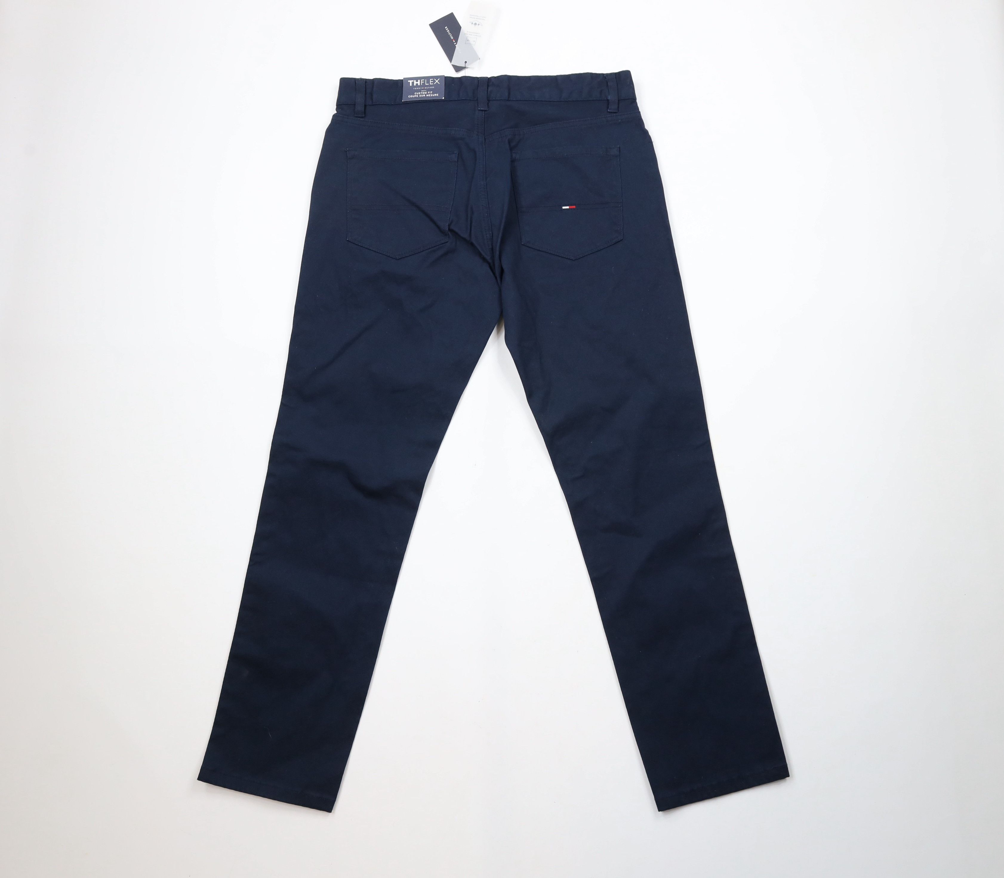Tommy Hilfiger × Vintage Deadstock New Tommy Hilfiger Slim Leg Flex Pants Navy Blue Size US 31 - 10 Thumbnail