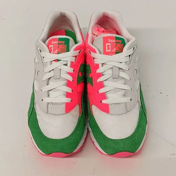 Saucony Saucony Women's Shadow Green/Wht 6000 Split Sneakers - US9.5 Size US 9.5 / IT 39.5 - 3 Thumbnail