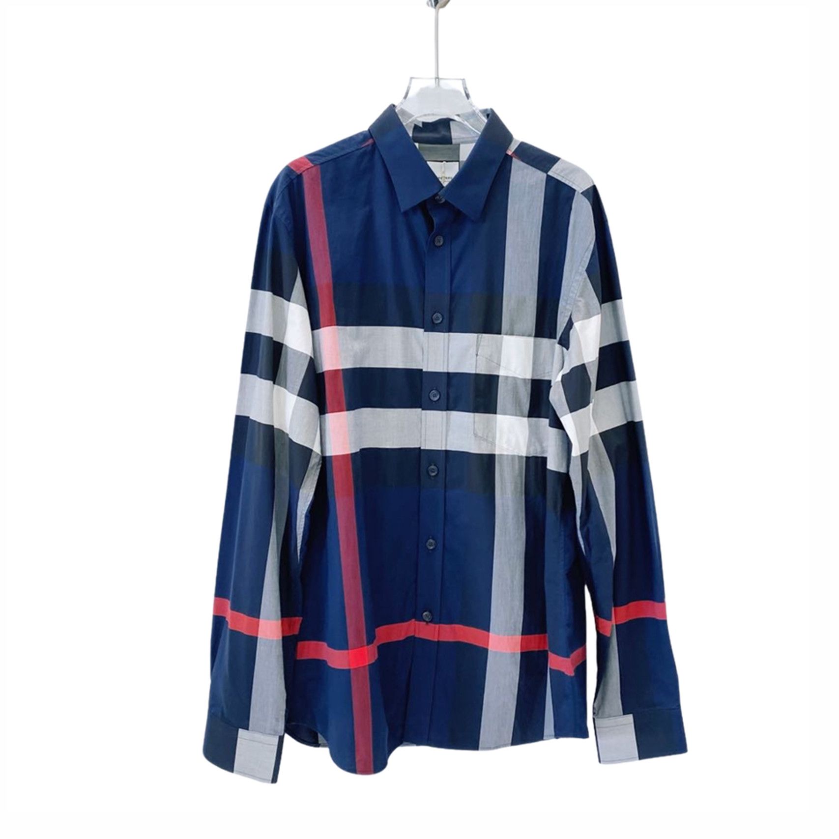 Burberry Burberry Blue Check Shirt (L) Size US L / EU 52-54 / 3 - 1 Thumbnail