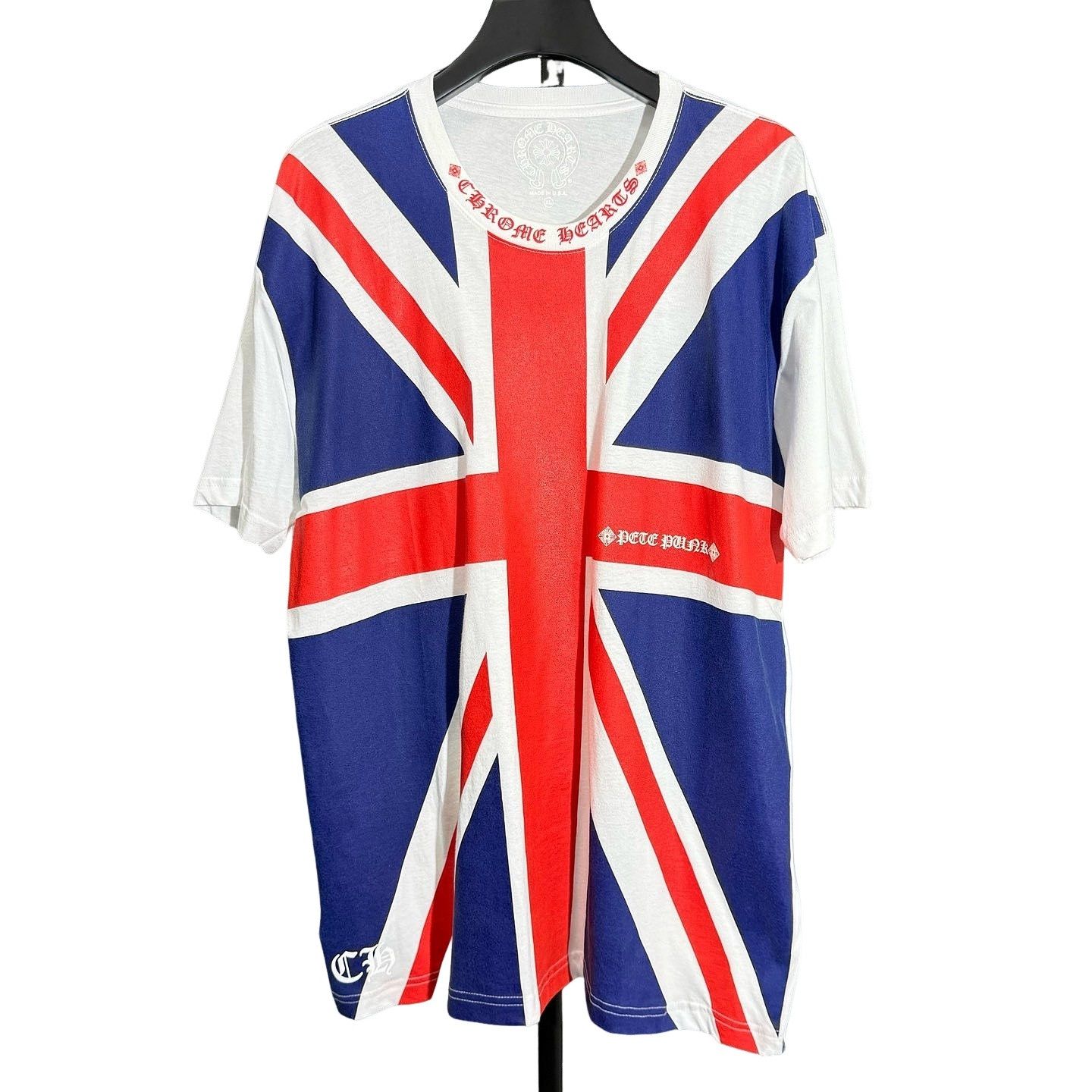 Chrome Hearts Authentic Chrome Hearts Union Jack UK Flag Tee XL