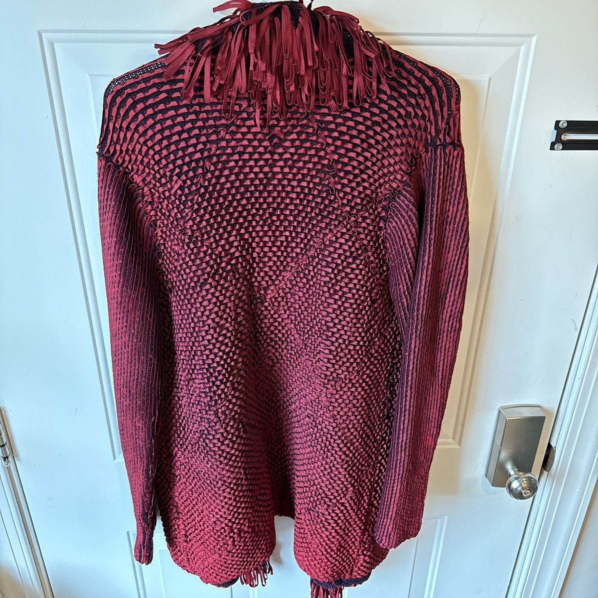 Other Handmade Burgundy Pepa Pombo Cardigan Size M / US 6-8 / IT 42-44 - 2 Thumbnail