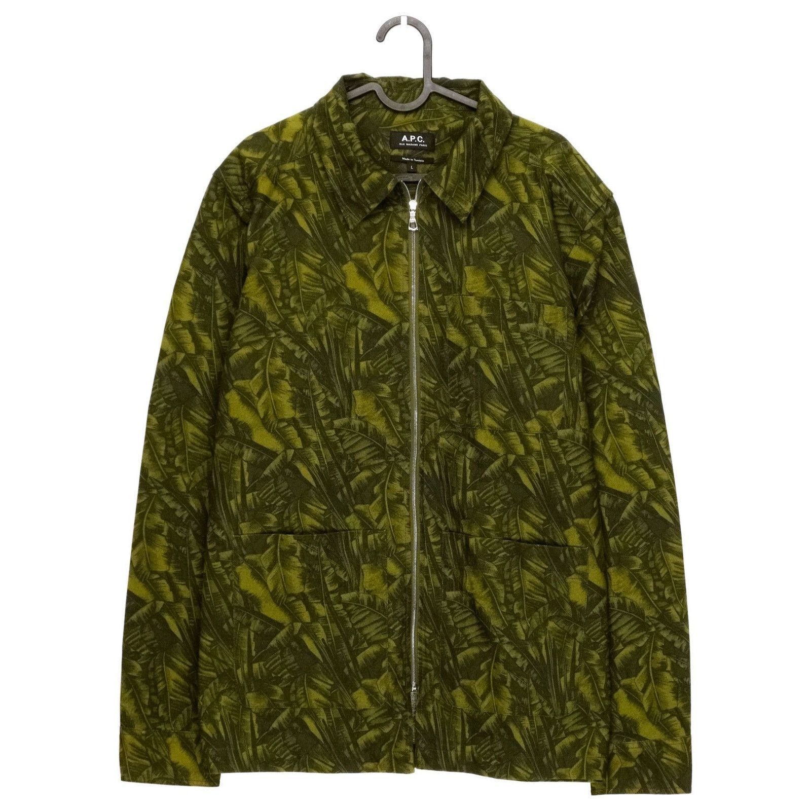 A.P.C. A.P.C. Harry Camouflage Print Green Ripstop Zip Jacket Size US L / EU 52-54 / 3 - 1 Thumbnail