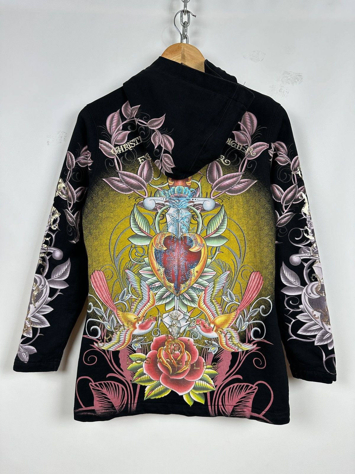 Christian Audigier Vintage Christian Audigier Y2K Full Zip Hoodie Size M / US 6-8 / IT 42-44 - 2 Thumbnail