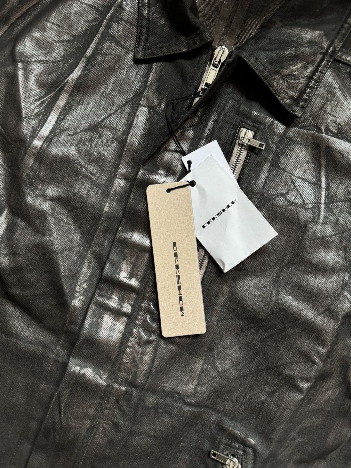 Rick Owens Drkshdw Rick Owens Drkshdw Concealed Zipfront Jacket Bronze Size US M / EU 48-50 / 2 - 3 Thumbnail