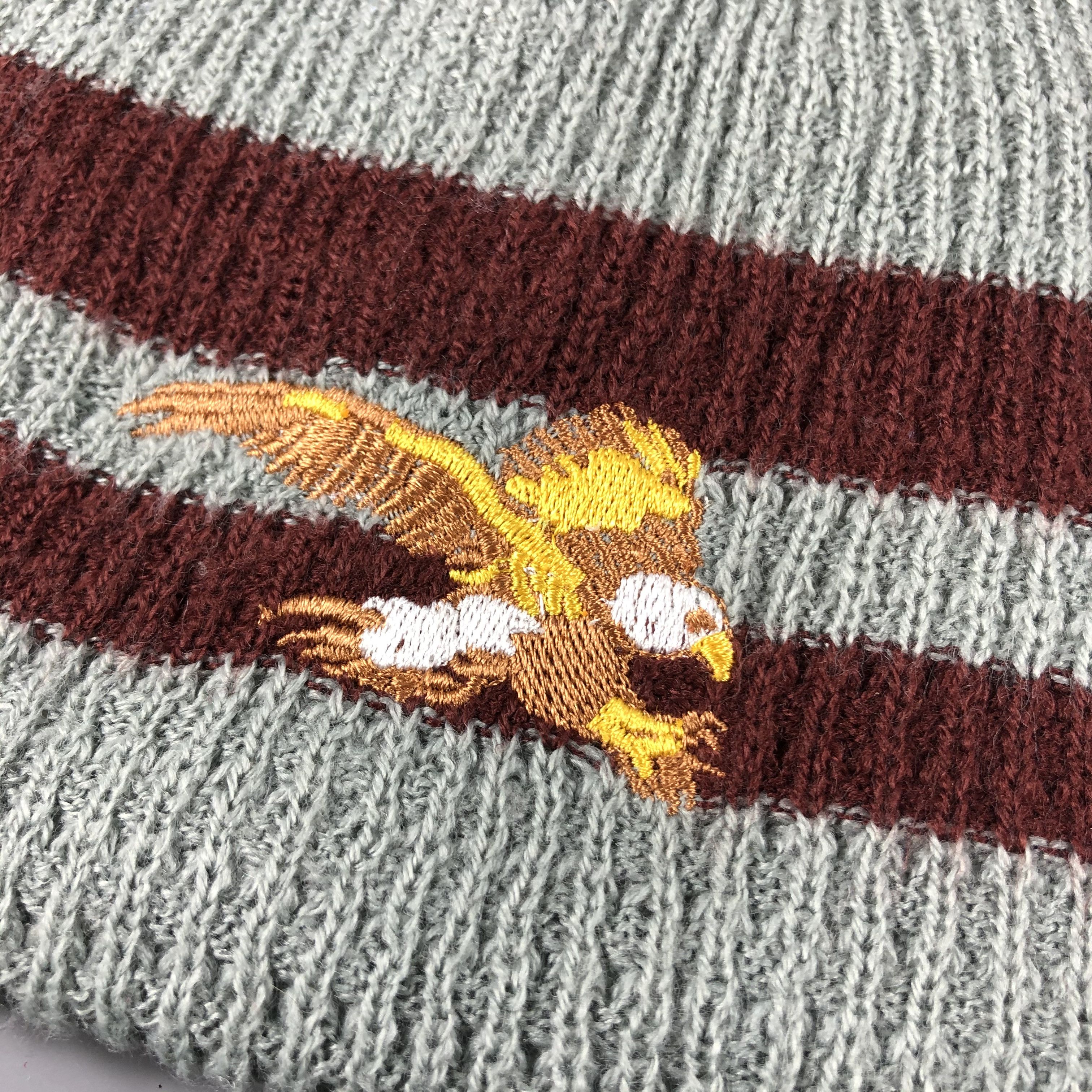 Vintage Unknown Eagle Emboidery Beanie Snow Hat Snow Cap -D1253 Size ONE SIZE - 4 Thumbnail