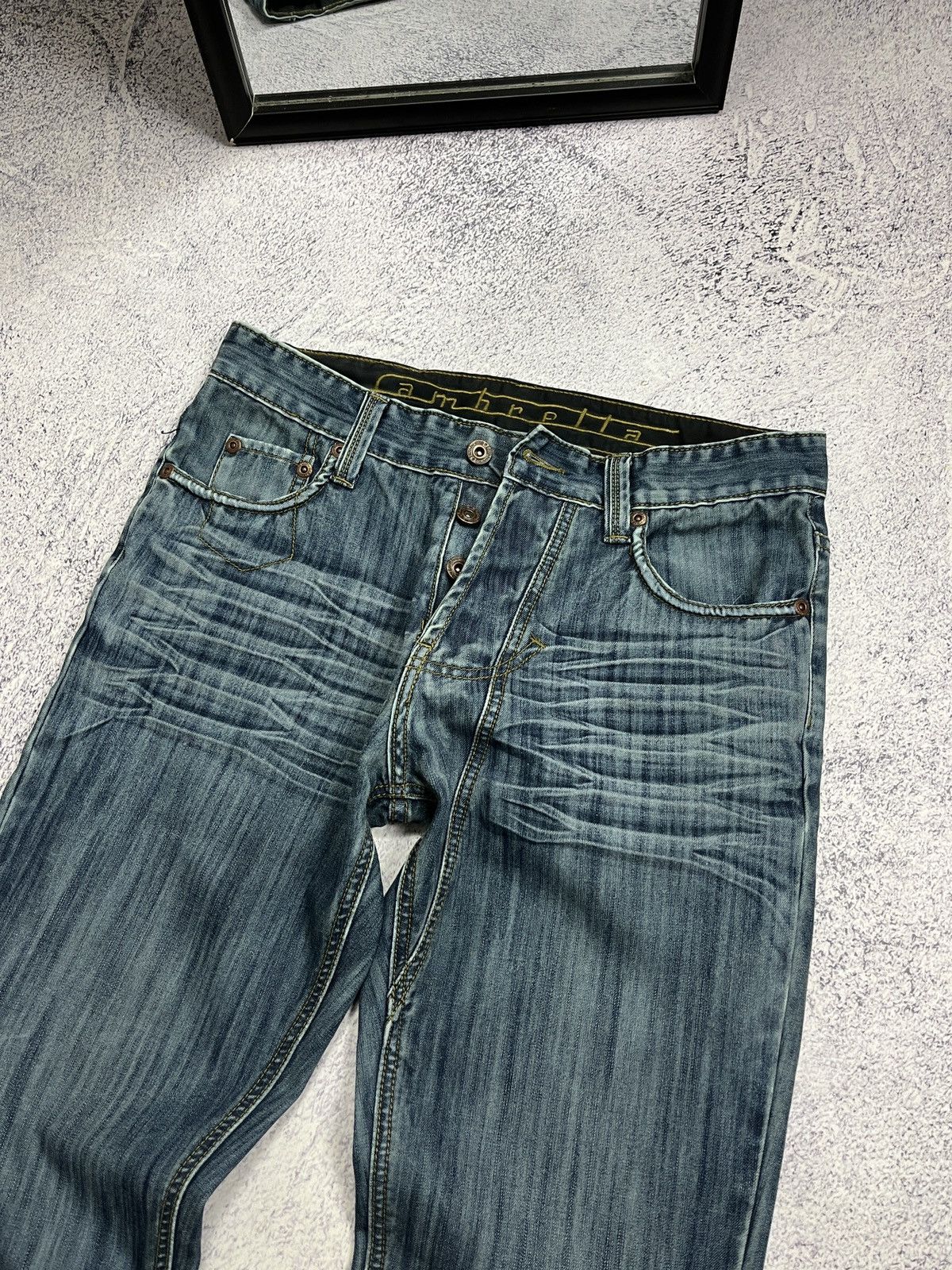 Japanese Brand × Lambretta × Vintage Vintage 90’s Lambretta Denim Streetwear Hype Jeans Y2k Logo Size US 32 / EU 48 - 8 Thumbnail