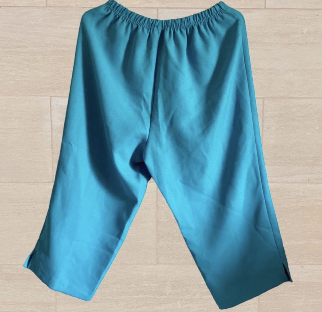 Other VIANNI TEAL TURQUOISE HIGH RISE CAPRI PANTS WITH SLITS Size 28" / US 6 / IT 42 - 6 Thumbnail