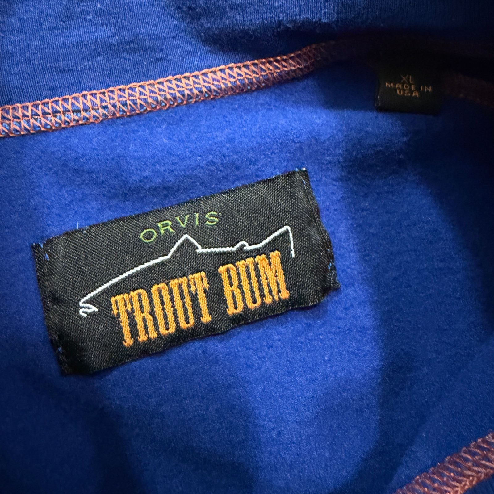 Orvis Orvis Trout Bum 1/4 Zip Pullover Mens Extra Large Blue Size US XL / EU 56 / 4 - 4 Thumbnail