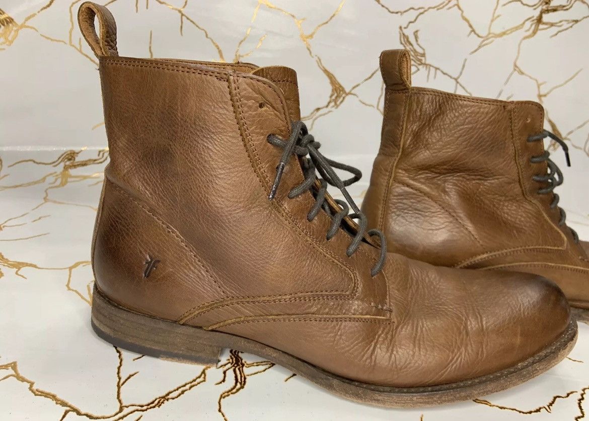 Frye Frye Mens Phillip Lace Up Brown Boots 3487883 US9 D EU42 Size US 9 / EU 42 - 5 Thumbnail