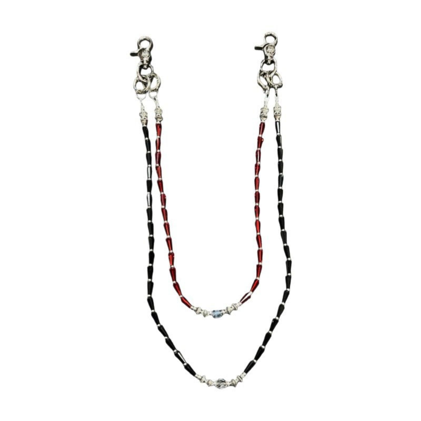 Jewelry Double Bead Waist Chain | Crimson Ink Black Red Street Size ONE SIZE - 5 Thumbnail