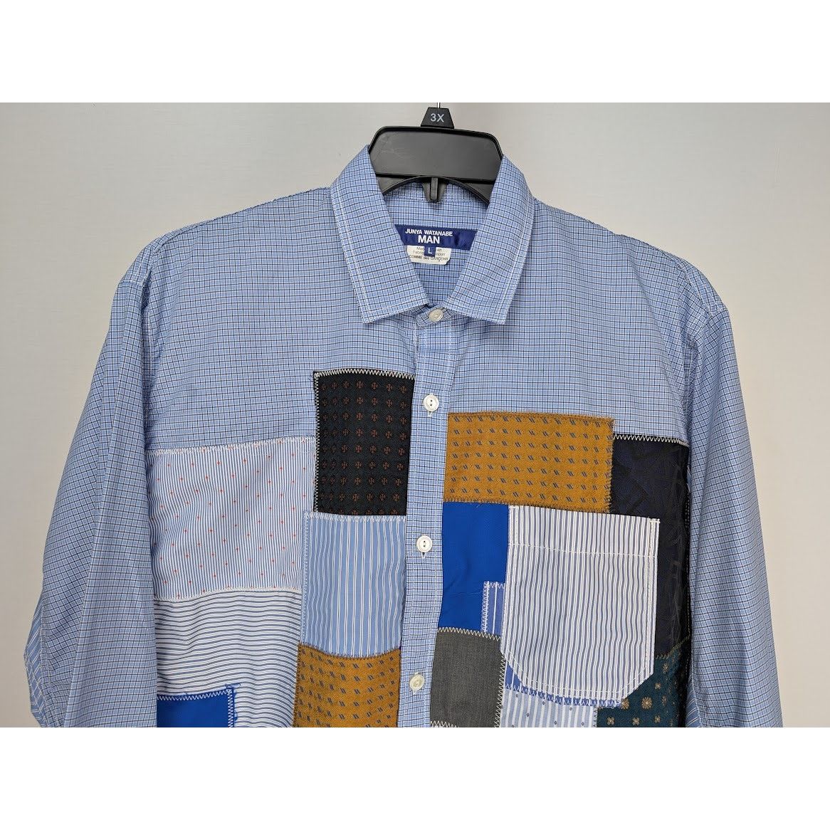 Junya Watanabe o1rshd1 Button up Shirt in Blue Size US L / EU 52-54 / 3 - 4 Thumbnail