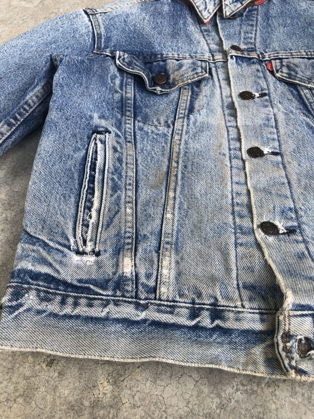 Levi's Vintage 80s Levi’s Blanket Lined Denim Jacket Distressed Size US M / EU 48-50 / 2 - 15 Thumbnail