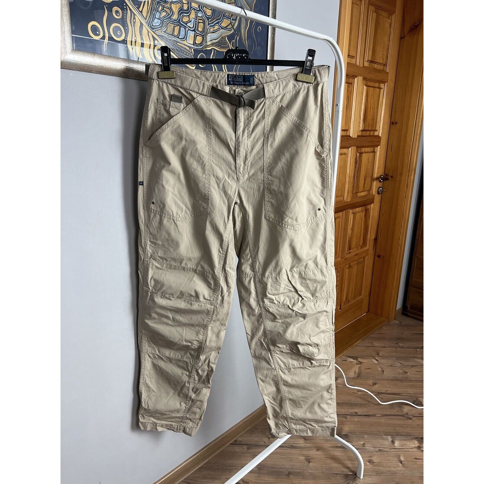 Polo Ralph Lauren Polo Ralph Lauren VTG Men`s Gray Beige Multipocket Cargo Pan Size US 32 / EU 48 - 1 Thumbnail