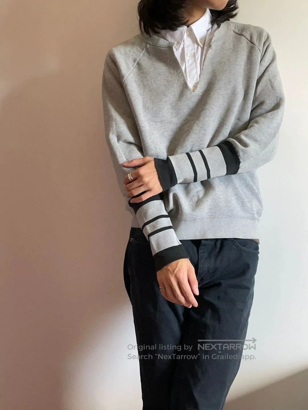 Alexander McQueen Gray Long Sleeve V. Size US S / EU 44-46 / 1 - 1 Thumbnail