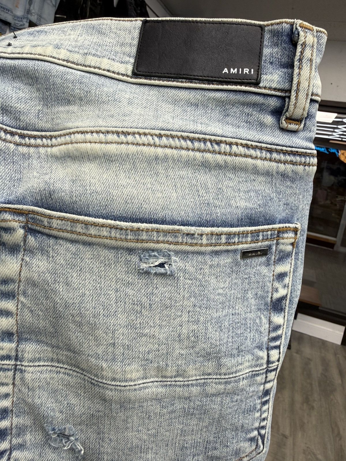 Amiri Amiri MX1 - Blue Watercolor Gradient Patch Denim Size US 34 / EU 50 - 5 Thumbnail